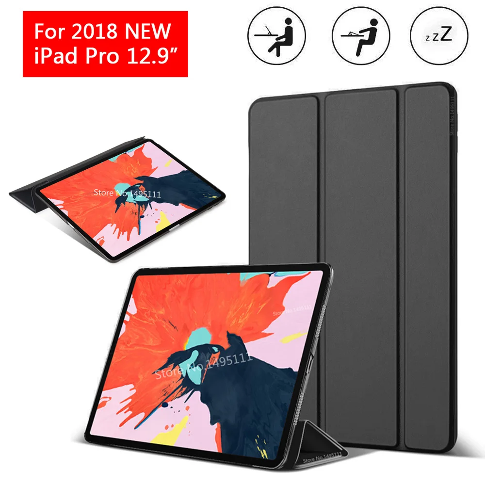 Чехол для iPad Pro 12 9 2018 из искусственной кожи прозрачный чехол ПК ультра тонкий