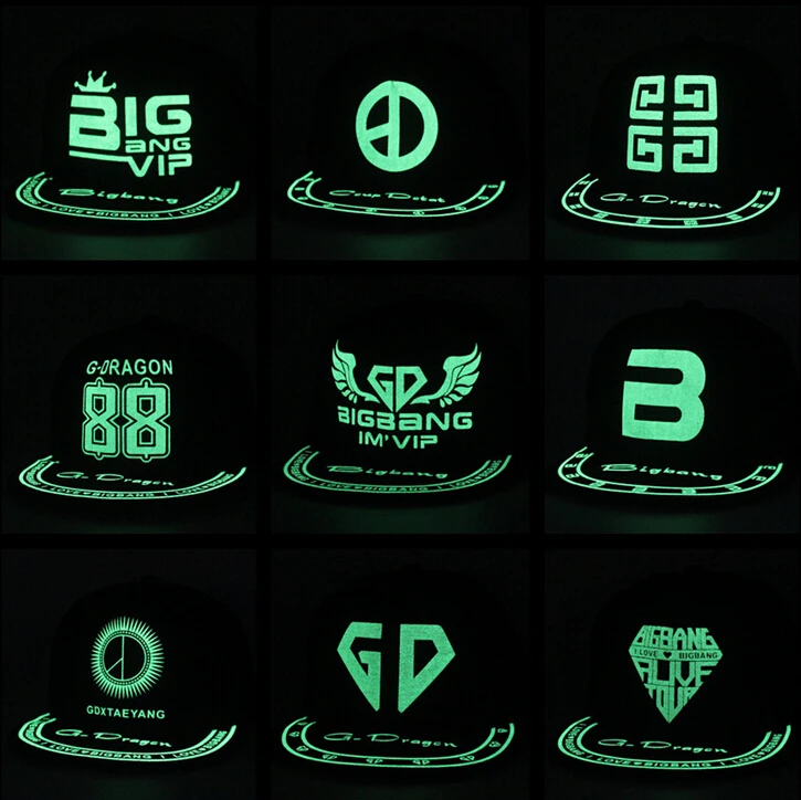 50 шт. Бейсболка Snapback Регулируемая шляпа светящаяся Ночная хип-хоп Танцевальная