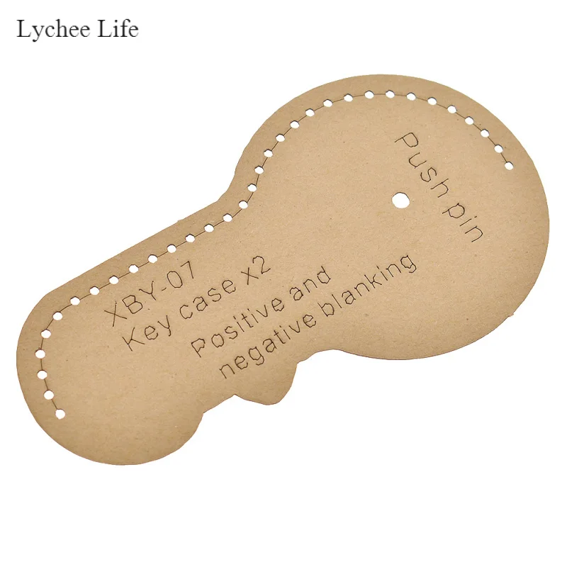 Lychee Life Glasses Case Pocket Cowhide Leather Paper Crafts Template Cutting Tools Diy Handmade Accessories | Дом и сад