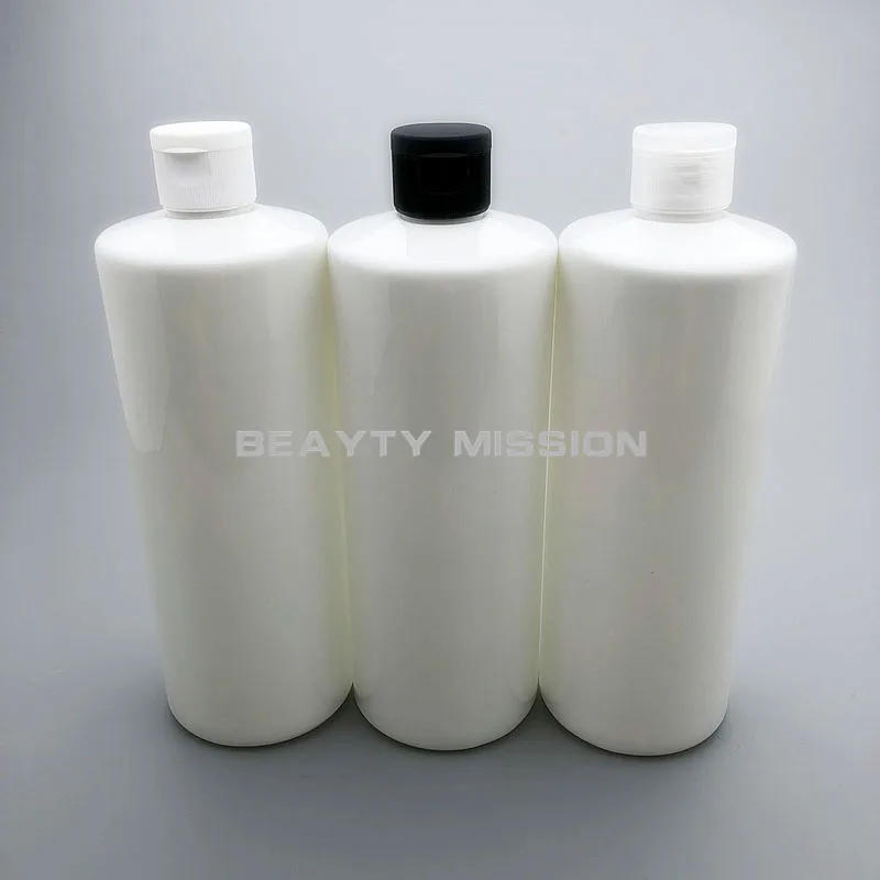 Beauty Mission Белый 12 шт 500 мл пластиковая пустая ПЭТ плоская бутылка с откидной