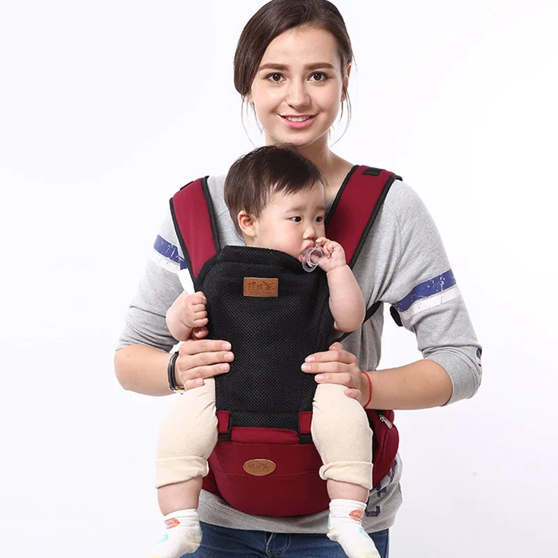 red Honeylulu летняя дышащая Сумка-кенгуру 140 см пояс с сумкой для хранения слинг для новорожденных Ergoryukzak кенгуру для ребенка Хипсит - Цвет: red