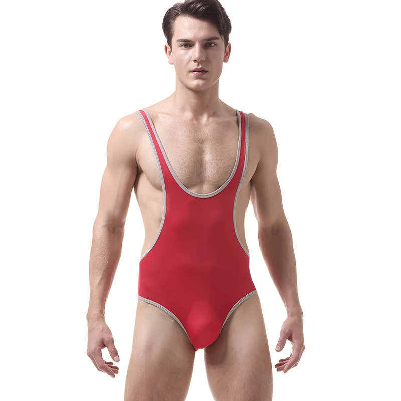 Red Боди для фитнеса, дышащий, тонкий, для мужчин, для бега, Excercise, мягкое, спандекс, нижнее белье, облегающие костюмы, бодибилдинг, мужская майка - Цвет: Red