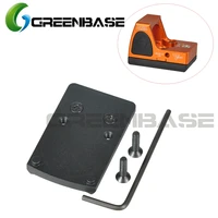 greenbase pistol rear sight replace plate base mount fits rmr red dot sight for real fire caliber fits for glock 17 19 22