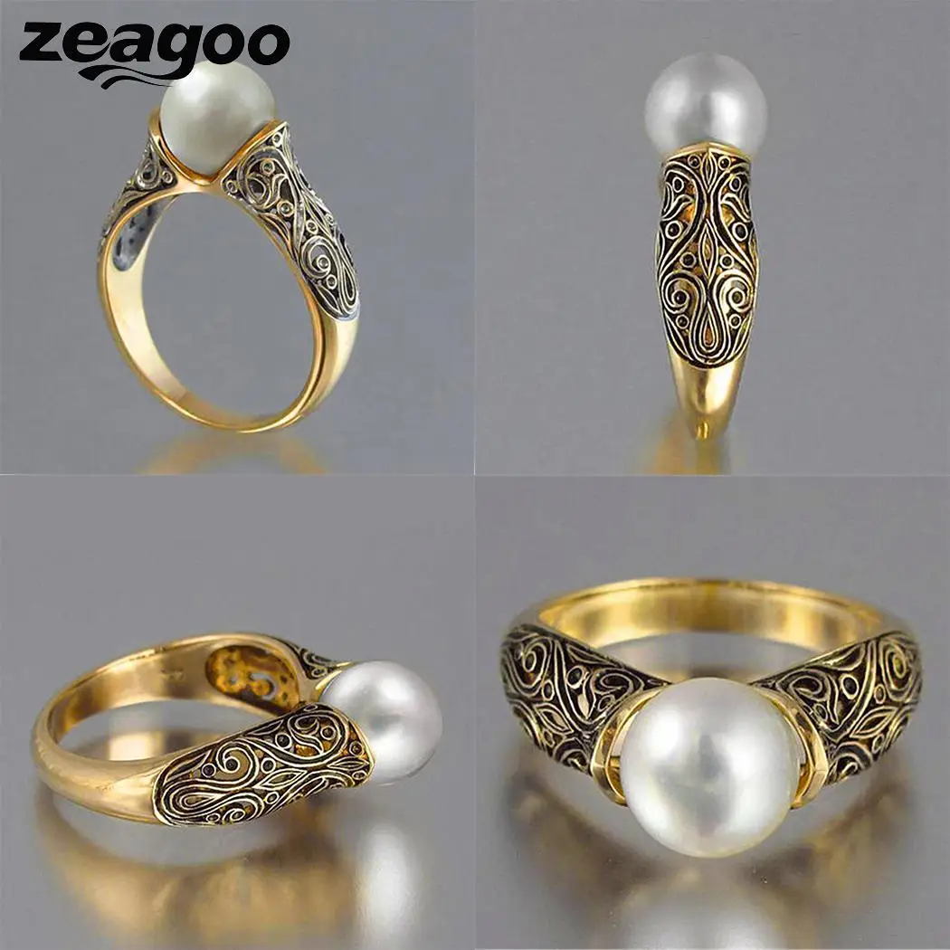 Для женщин Jewelry Повседневное кольцо Модные жемчужные Новый Шарм Свадебные