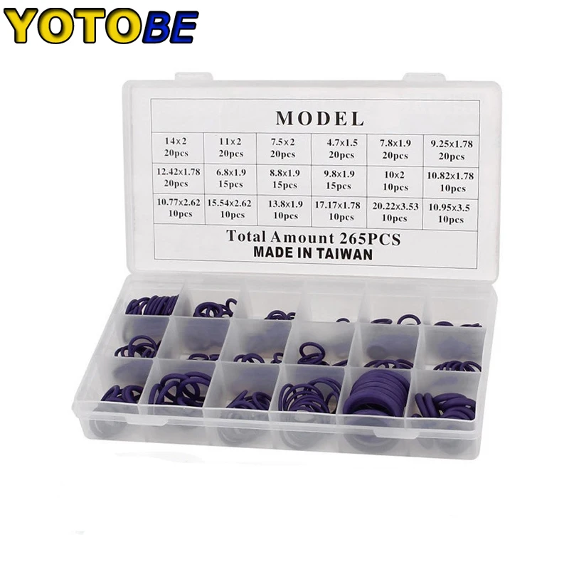 Уплотнительное кольцо для автомобильного кондиционера 265 шт. комплект