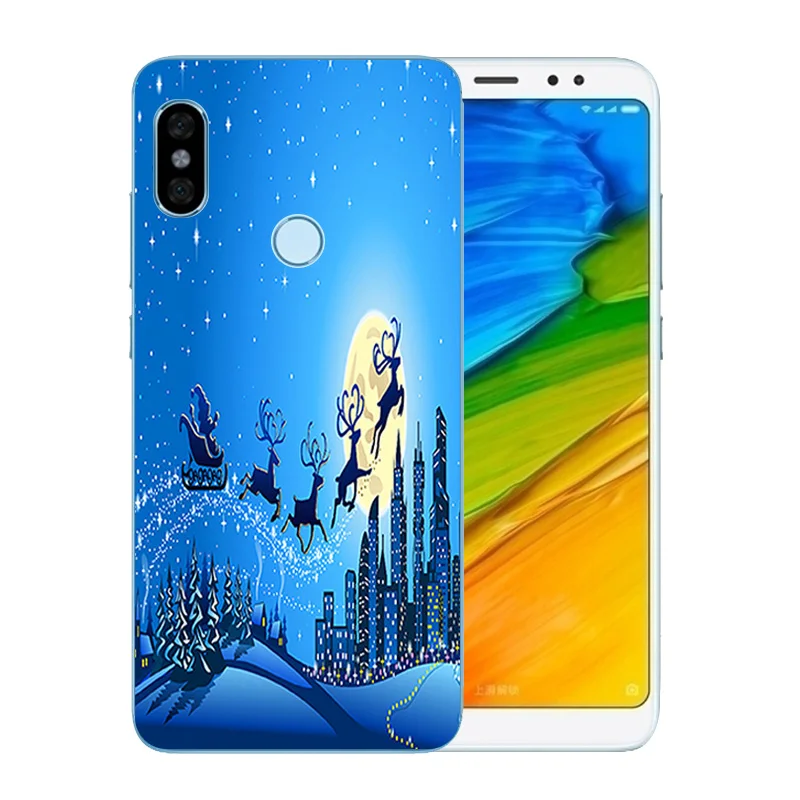 Чехол для Xiaomi Redmi Note 5 Pro чехол с рисунком Merry X'MAS Прозрачный 5Pro |