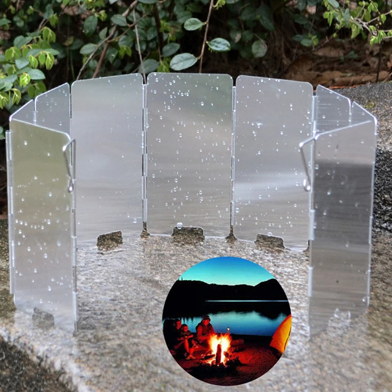 9 тарелок для кемпинга на открытом воздухе плита газовая ветрозащитный экран