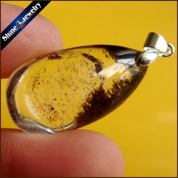 Limited Sale Natural Green Phantom Crystals cabochon setting Necklace Pendant Stone Beads for DIY Jewelry Making JS010 | Украшения и