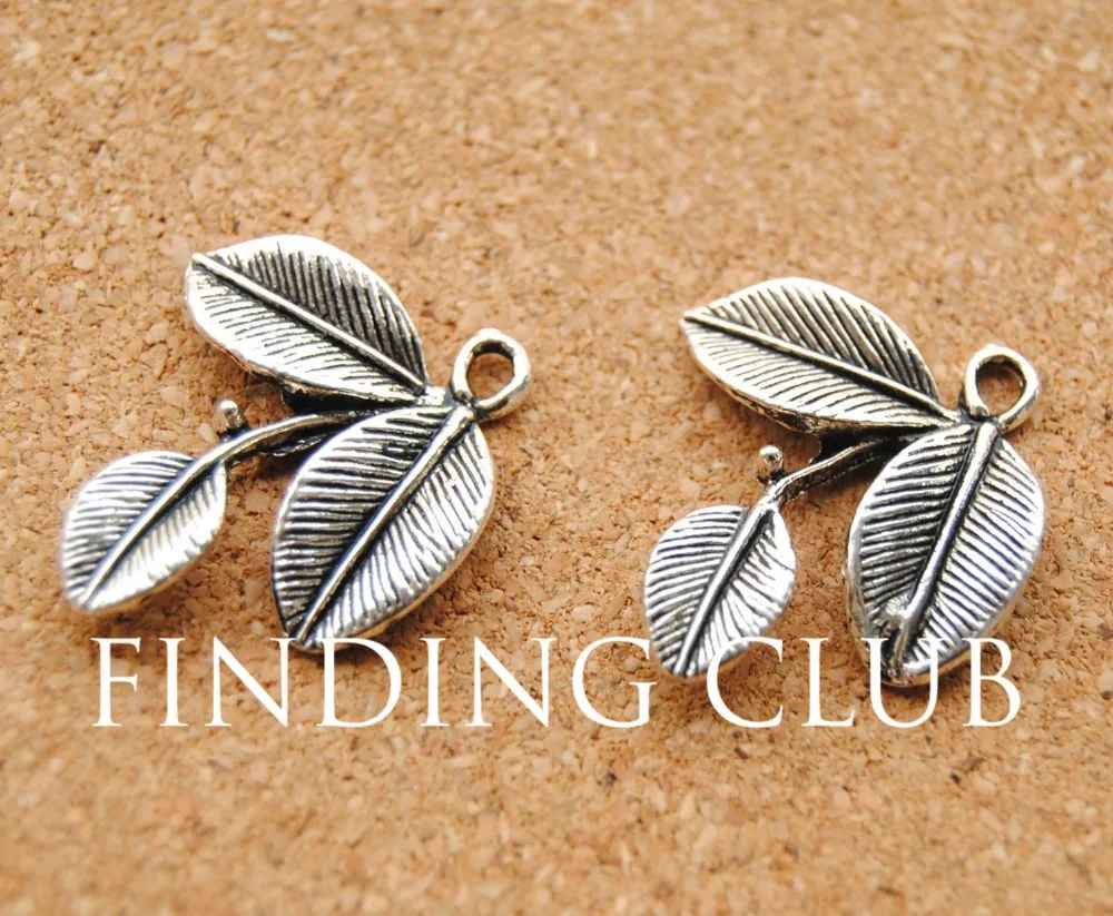 30 шт. серебристые подвески из цинкового сплава с лепестками филигранью для