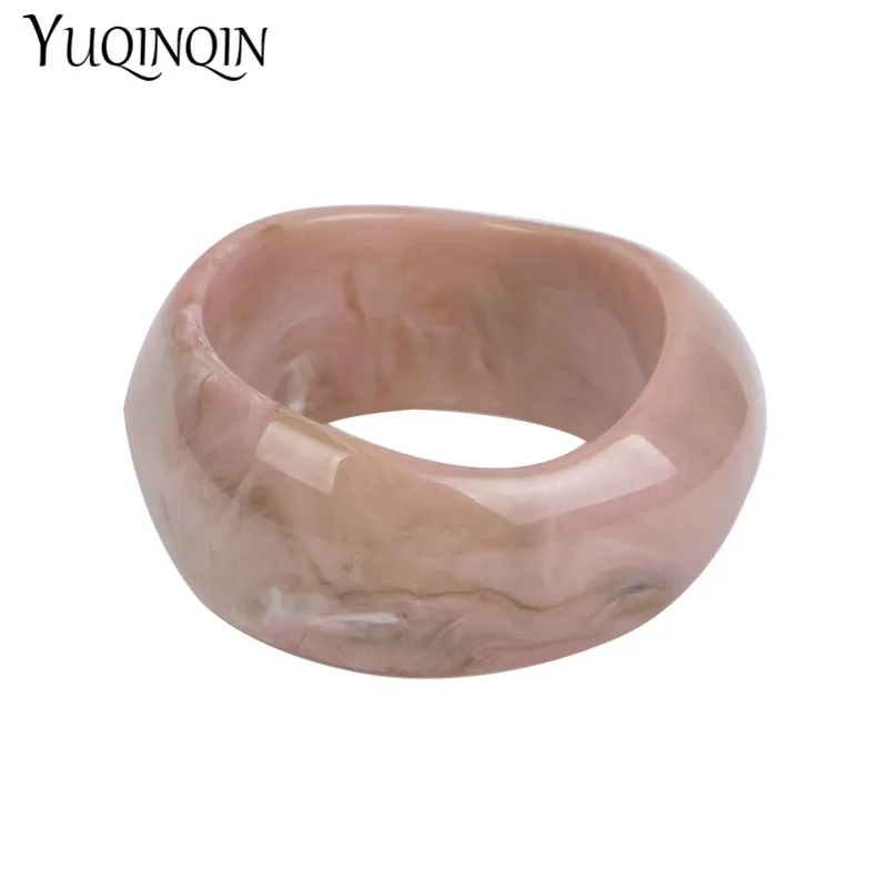 Женский винтажный браслет-Талисман из смолы акриловые широкие неправильной