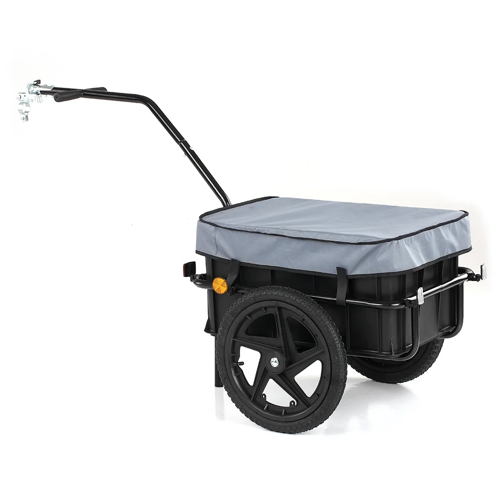 Легкая сборка складной велосипедный грузовой прицеп iKayaa ручной багажный трейлер