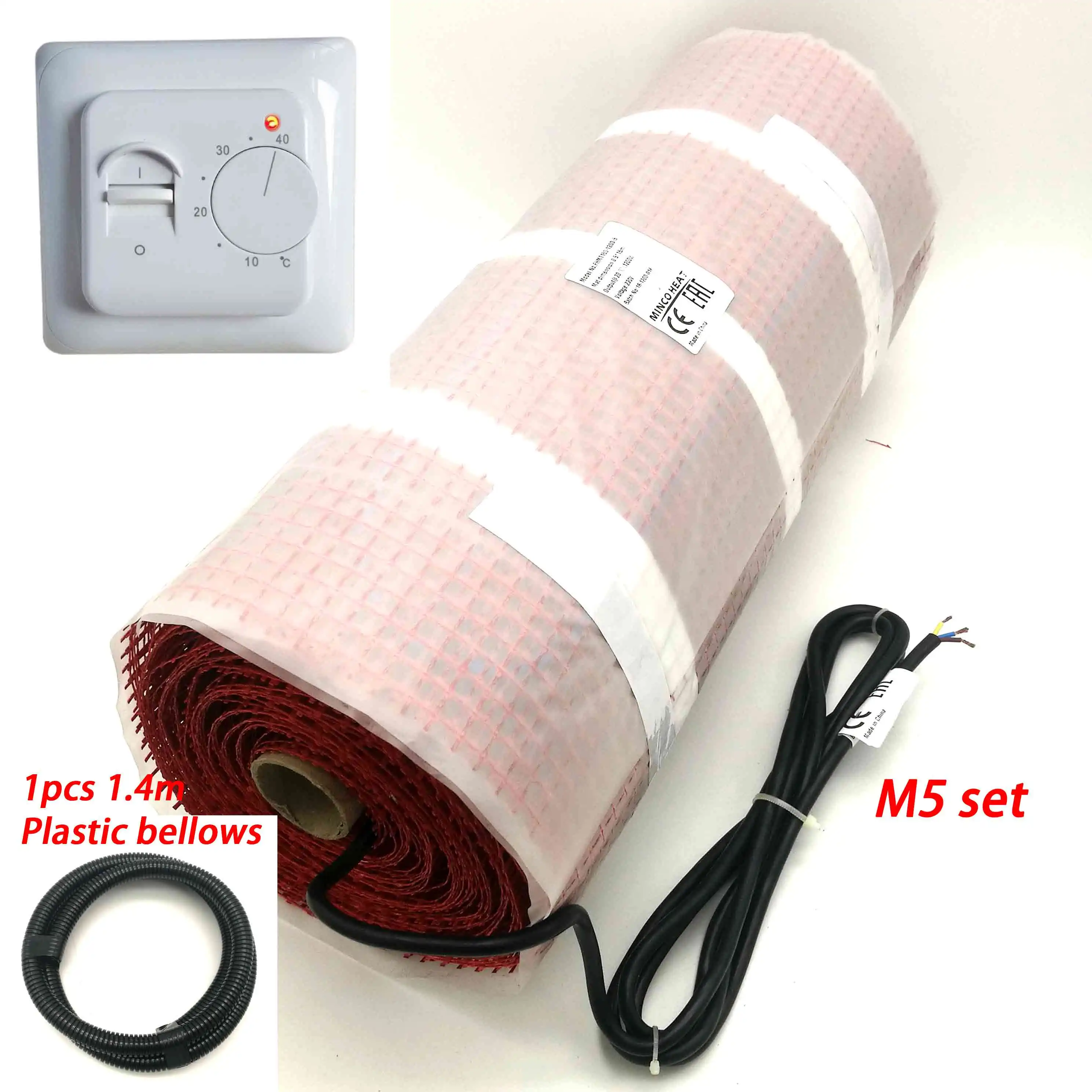 M5 set 8~ 15m2 150 Вт/м2 инфракрасный с термостатом Wi-Fi коврик для подогрева пола с двойным проводником Электрический Теплый Комплект ковриков - Цвет: M5 set