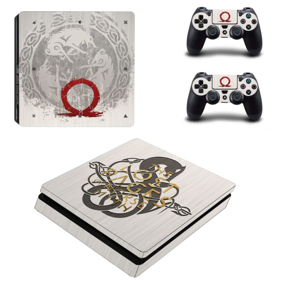 God of War PS4 тонкие наклейки для кожи, предназначенные для игровой консоли 4 Slim и 2 контроллера