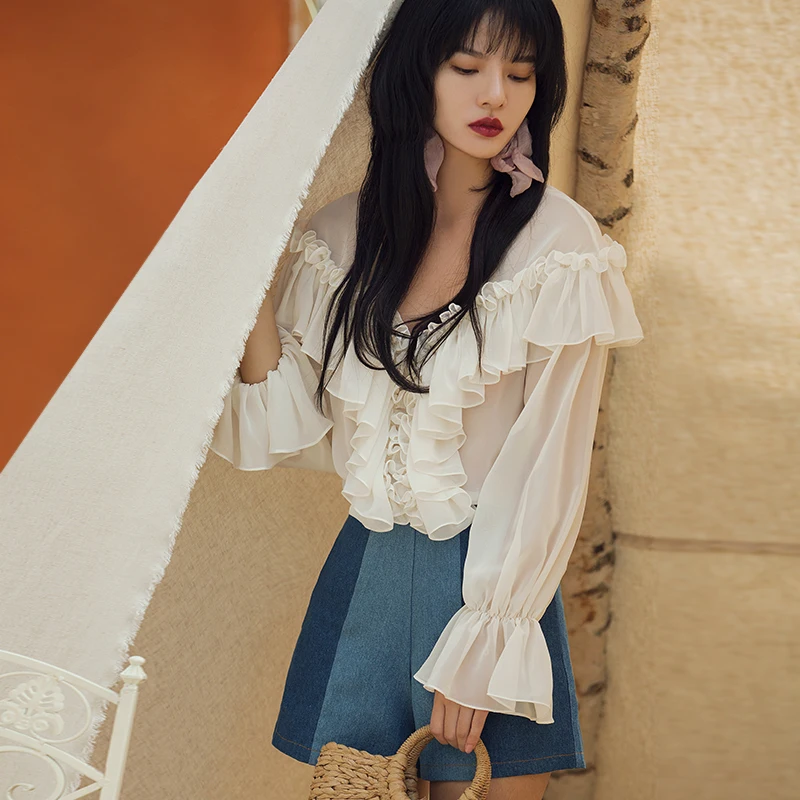 VERRAGEE 2019 new women denim shorts  casual flared blue cotton short jeans summer shorts with pockets
