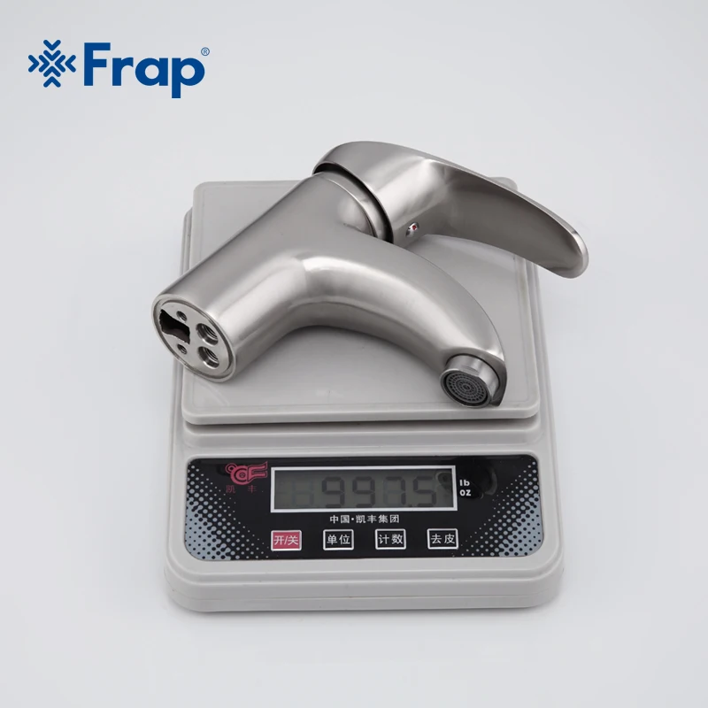 Кран для раковины Frap античный с одной ручкой матовый никелевый смеситель горячей