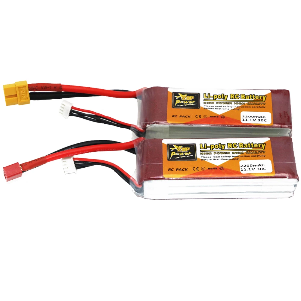 1 шт. ZOP Мощность 11 V 2200 мА/ч 30C Lipo Батарея с t образной вилкой XT60 Разъем для RC Дрон