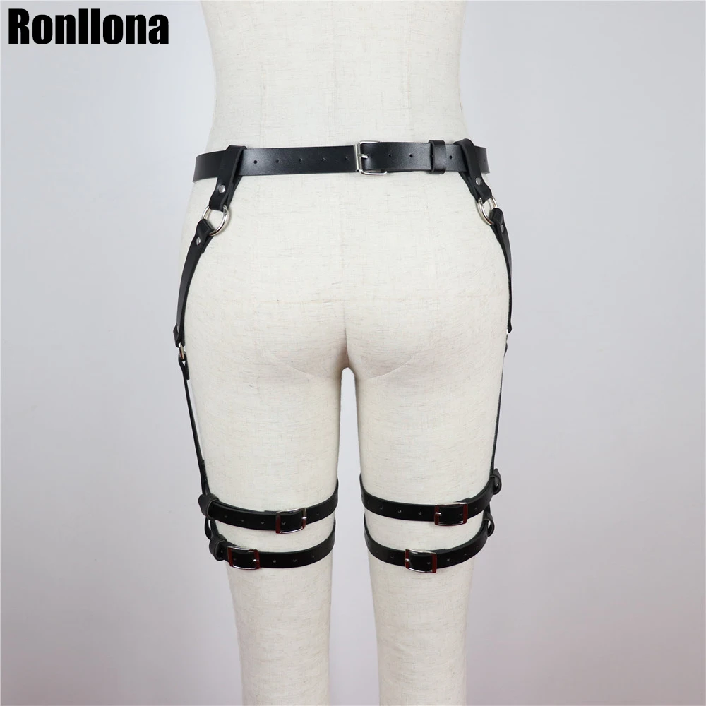 

Gothic Rave Crop Top Edgy Leather Lingerie Sexy Hot Porno Femdom Bondage Restraints Garters Belts For Women