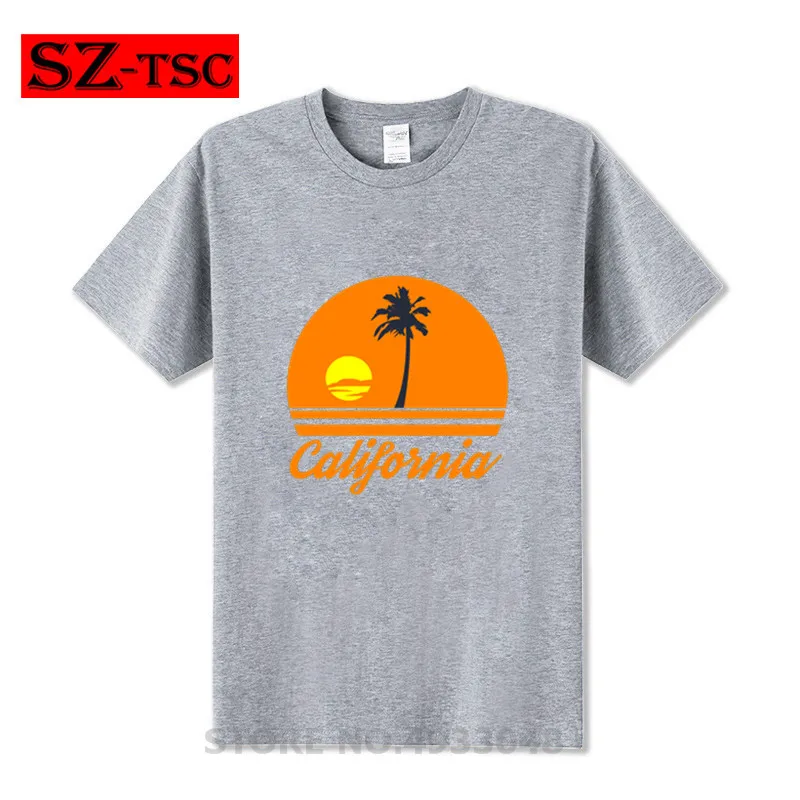 Famicom футболка California футболки "закат" негабаритная уличная футболка рубашка хлопок короткий рукав Забавный принт Женская футболка XXXL - Цвет: 11