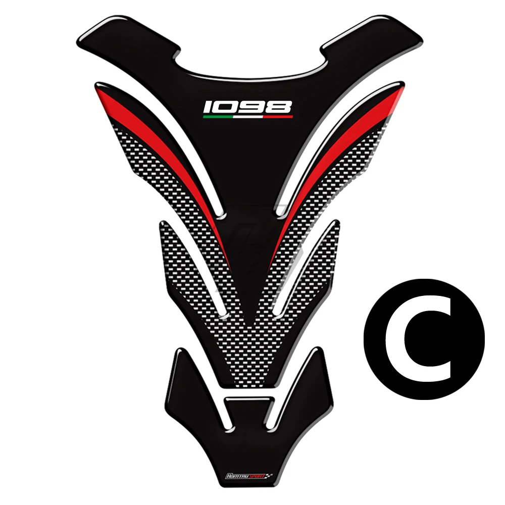 C 3D защитный чехол для мотоцикла Ducati Streetfighter 1098 1098R 1098 S Tankpad наклейки - Цвет: C