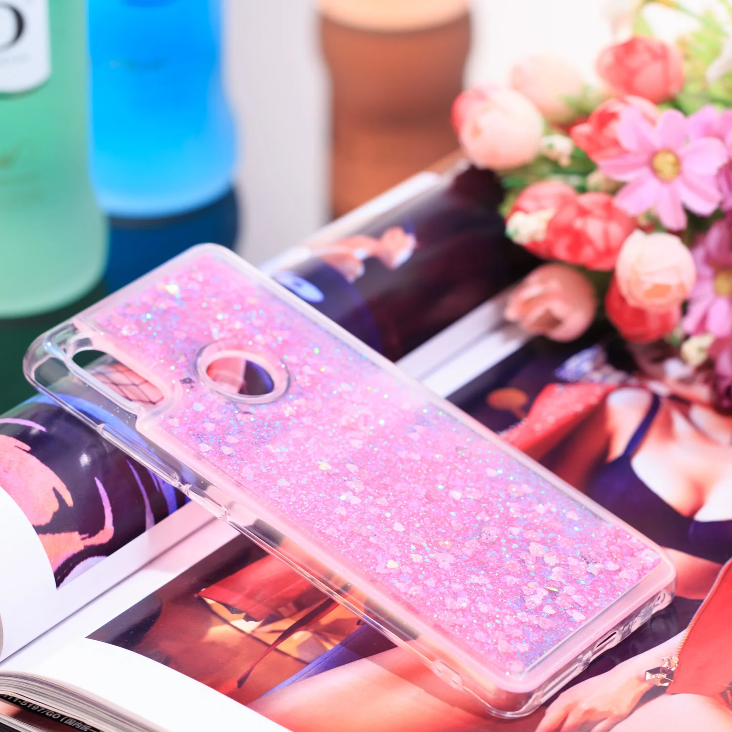 Bling Glitter For coque Xiaomi Redmi Note 5 pro Soft Silicone case Crystal Sequins Quicksand funda cover |