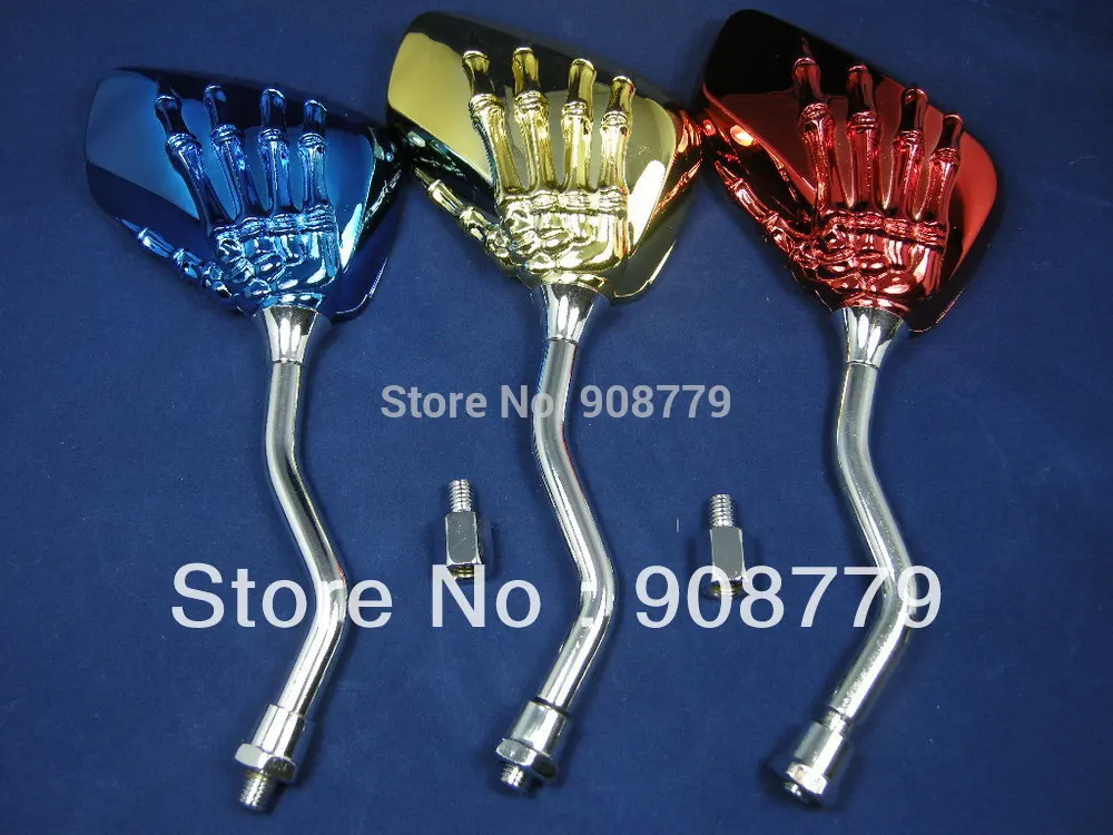 1 пара мотоциклетное зеркало/хромированное зеркало Череп для Harley Softail Dyna|mirror