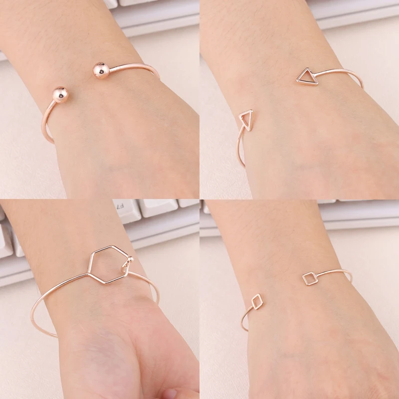 Простой браслет с узелком на манжет золотой браслеты для женщин Pulseiras подружки