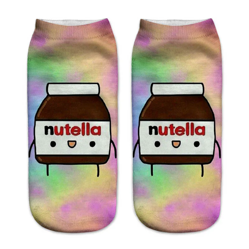 1 пар/упак. носки унисекс с объемным рисунком Nutella популярные женские модные из