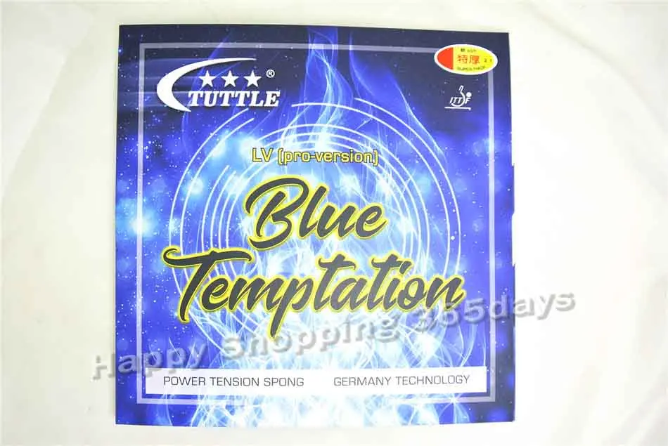 

ITTF Tuttle Blue Temptation LV Germany Cake Sponge 40+ Table Tennis rubber, ping pong rubber Free shipping