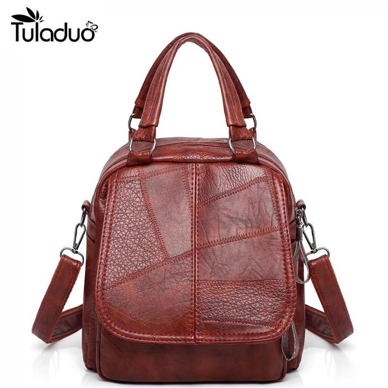 Women Backpack PU Soft Leather Sweet Beauty Fashion Leisure Style Bag Polyester Female Solid Casual Vintage Zipper Pocket | Багаж и сумки