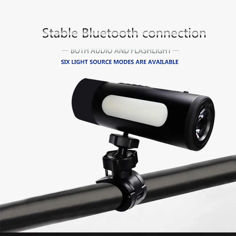 Портативный динамик Bluetooth Колонка открытый велосипедный фонарик бас стерео беспроводной сабвуфер Поддержка громкой связи TF карта MP3 плеер