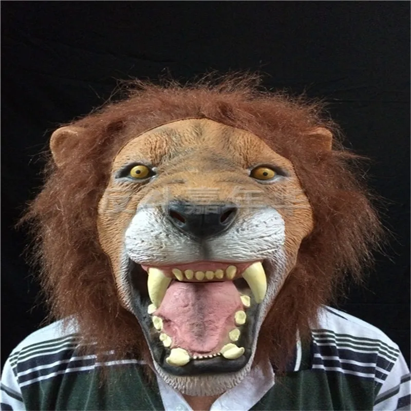 Маска обезьяны голова страшный Лев маска Хэллоуин вечерние реквизит карнавал