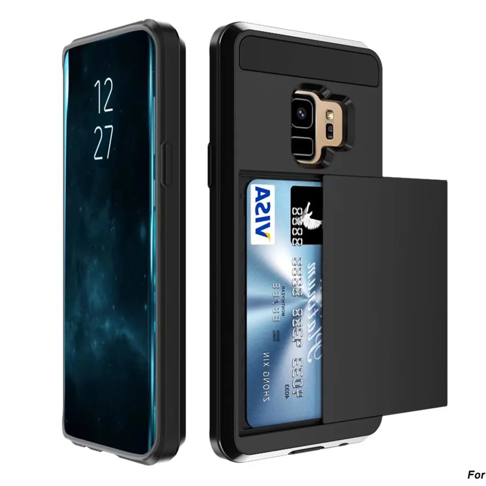 Чехол для samsung Galaxy Note 9, 8, 5, 4, 10, гибридный защитный чехол для S6, S7 Edge, S8 Plus, S9 Plus, S10e, S10 PLUS, кредитный держатель для карт, чехол