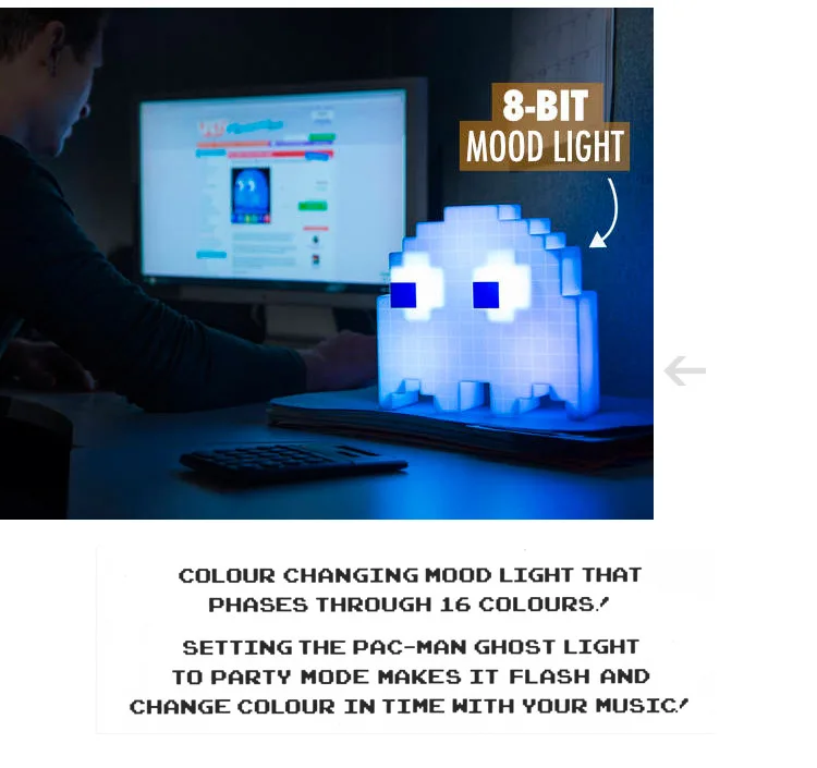 PacMan лампа призрак светодиодный ночник многоцветный мультфильм ночные светильники USB перезаряжаемые для детей детской украшения освещение
