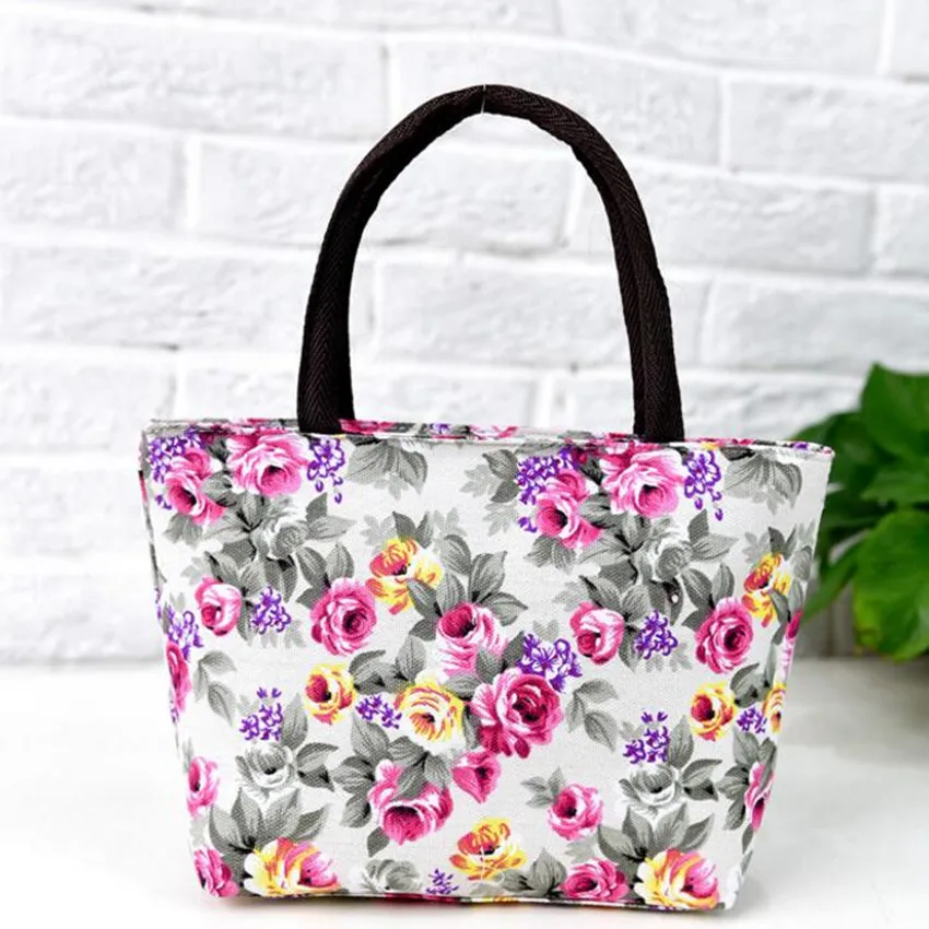 M341 2017 новинка Женская вместительная летняя Холщовая Сумка с цветами