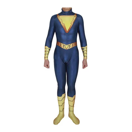 Jumpsuits Марвел Капитан шазам Косплей Костюм Billy Batson Комбинезоны Костюмы Костюм Marvel взрослые мужчины дети мальчик супергерой Комбинезоны Косплей - Цвет: Jumpsuits
