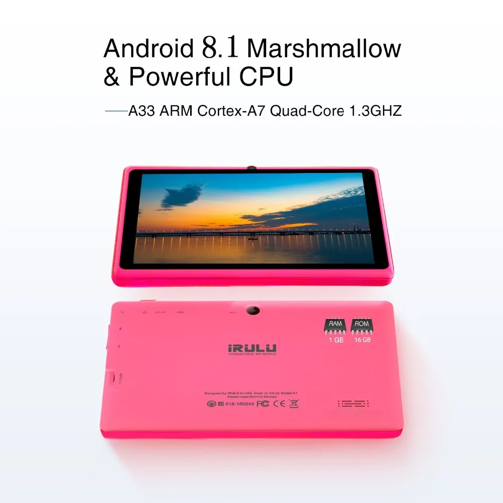 7 дюймовый планшет Google Android 8 1 четырехъядерный Двойная камера Wi Fi Bluetooth ГБ/8 ГБ Play