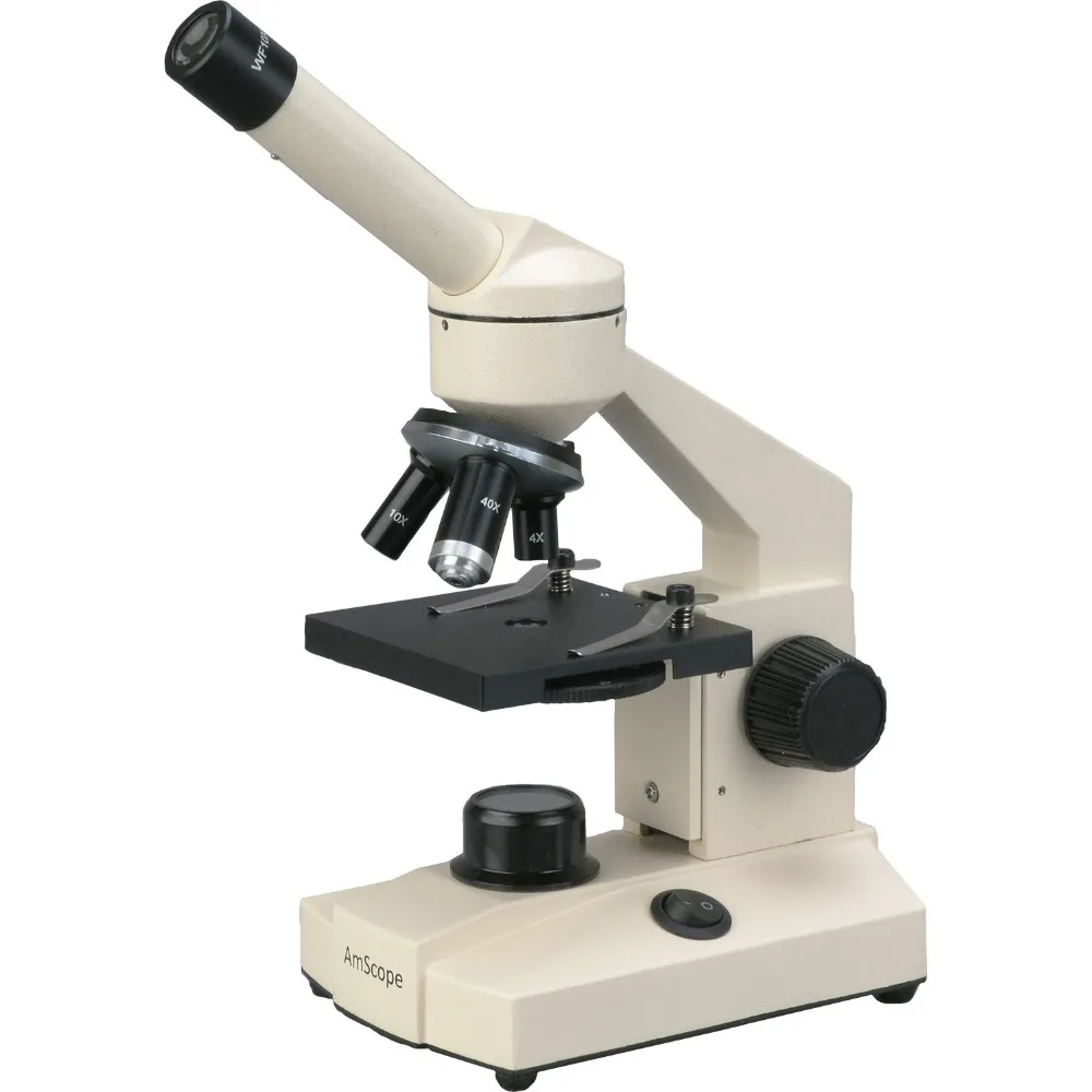 AmScope 40X 1000X полностью металлический оптический стеклянный объектив студенческий