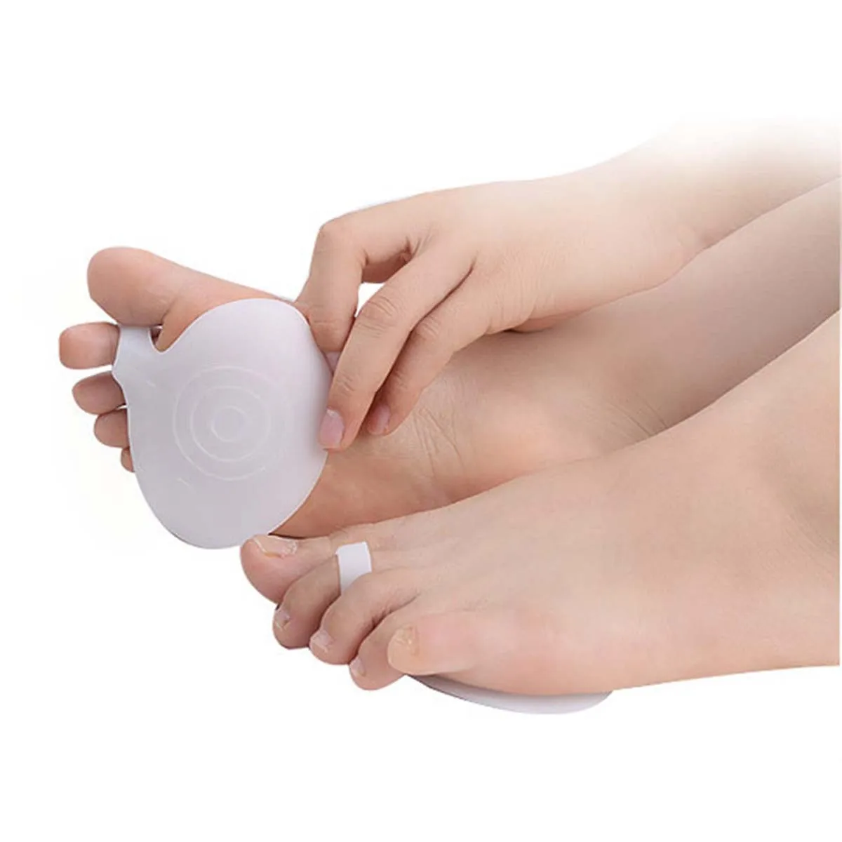 2 шт. гелевый силиконовый корректор для ног выпрямитель ухода за ногами белый 1