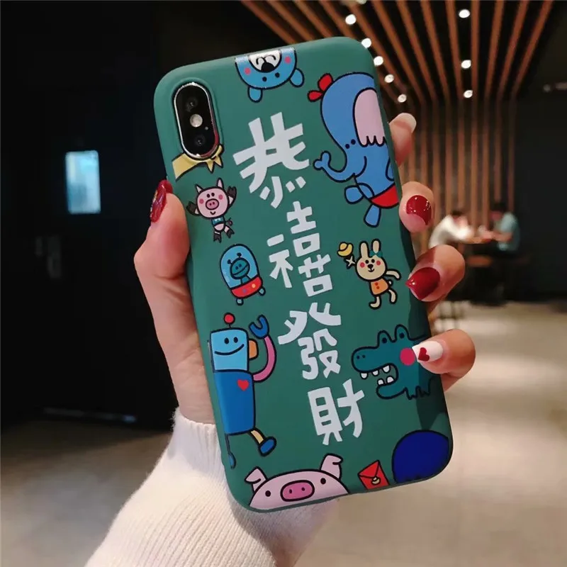 2019 новый год подарок животных красный слитки чехол задняя крышка для apple iphone 6 lcd