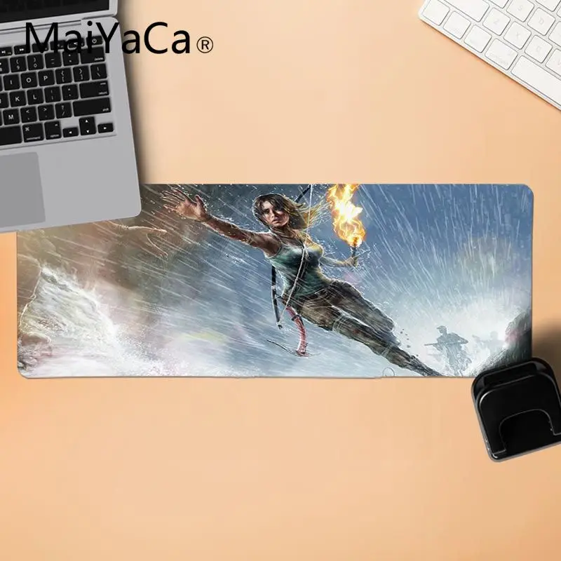 Коврик для мыши MaiYaCa Lara Croft Tomb Raider Reborn Office геймерский коврик прочный мягкий