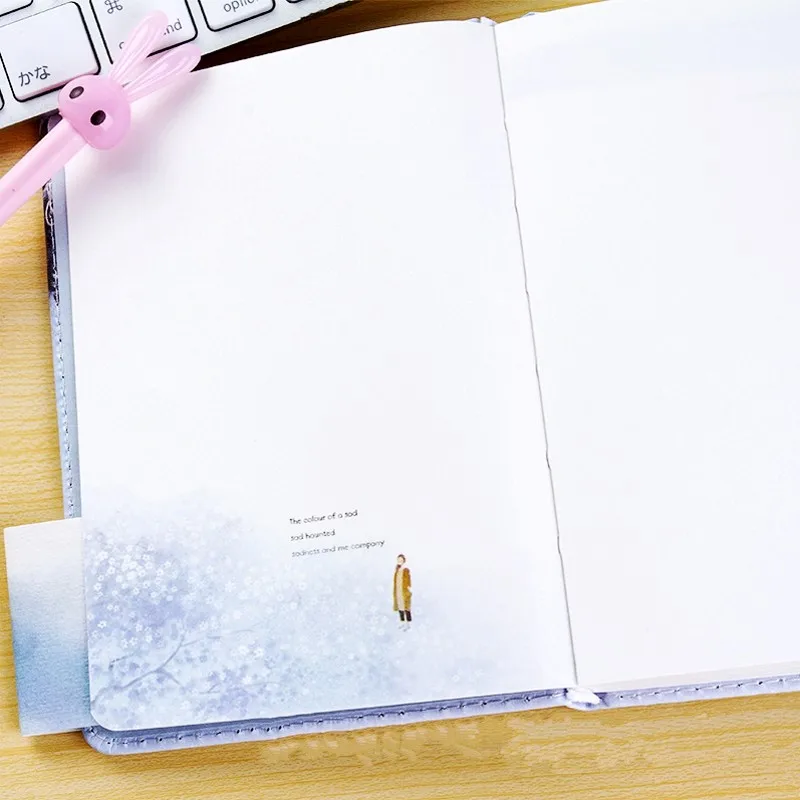 Милые канцелярские принадлежности кожаный блокнот пустые цветные страницы