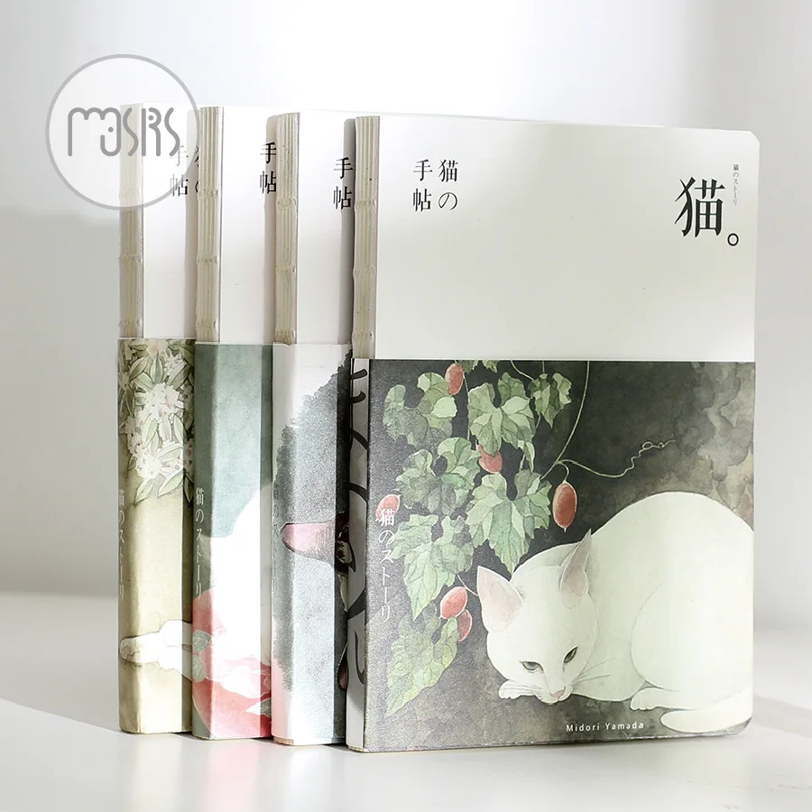 Тетрадь с котами и историей винтажный Японский блокнот zakka строчка школьные