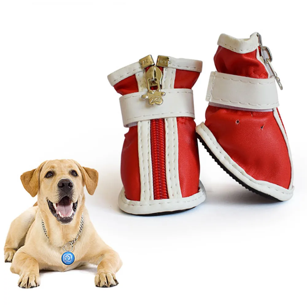 4 шт. новая обувь для собак водонепроницаемая Спортивная щенков домашних