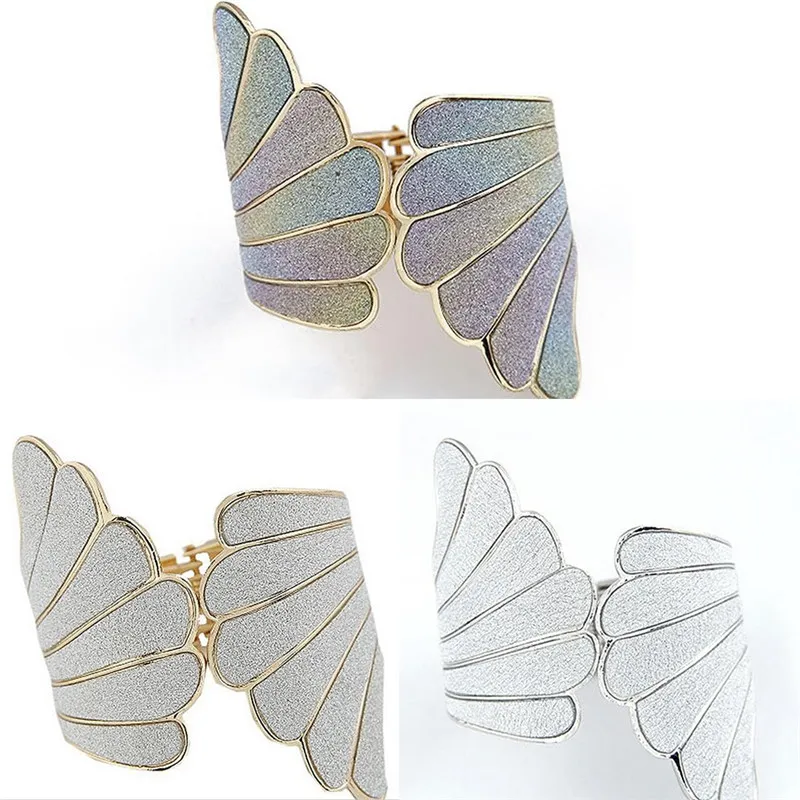 Урожай Панк Темперамент Крылья Браслет Манжеты Женщины Моды Красочные Браслеты