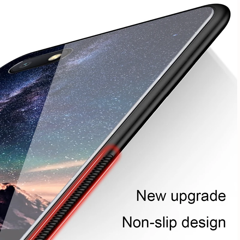 Чехол из закаленного стекла для Xiaomi Redmi 6A чехол с космическим рисунком телефона Mi