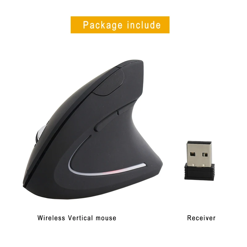 Мышь Вертикальная игровая беспроводная эргономичная 2 4 ГГц USB 800 1200 1600 dpi|Мыши| |