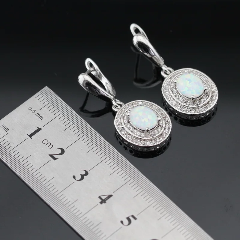 Женский комплект украшений в австралийском стиле серебряное ожерелье с белым