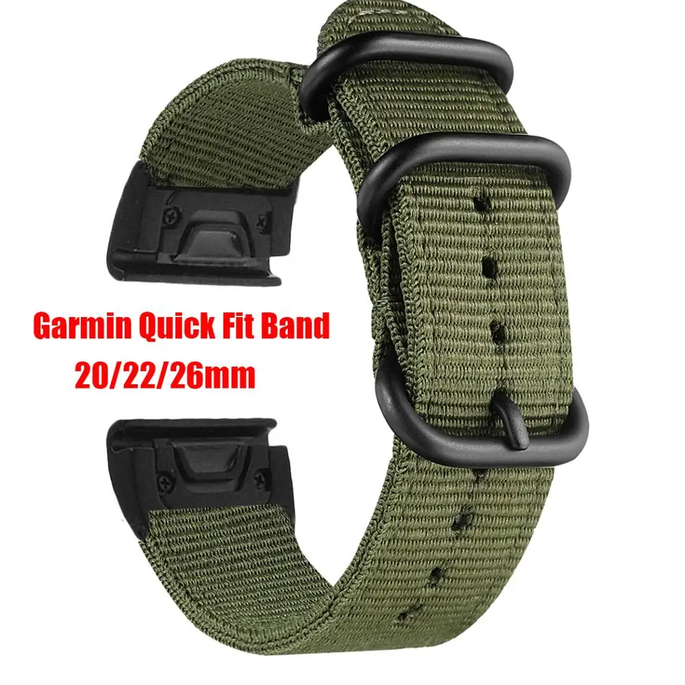 Нейлоновый мягкий дышащий сменный тканый спортивный ремешок для Garmin Classic Quick release