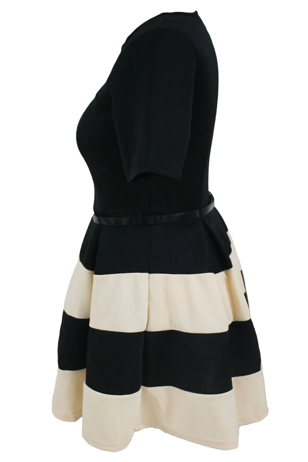 Сексуальное Летнее Платье 2018 для Женщин в полоску с поясом, Большой Размер XXXL, Платье-Юбка Скейтер Леди Вечерние Платья L22806.