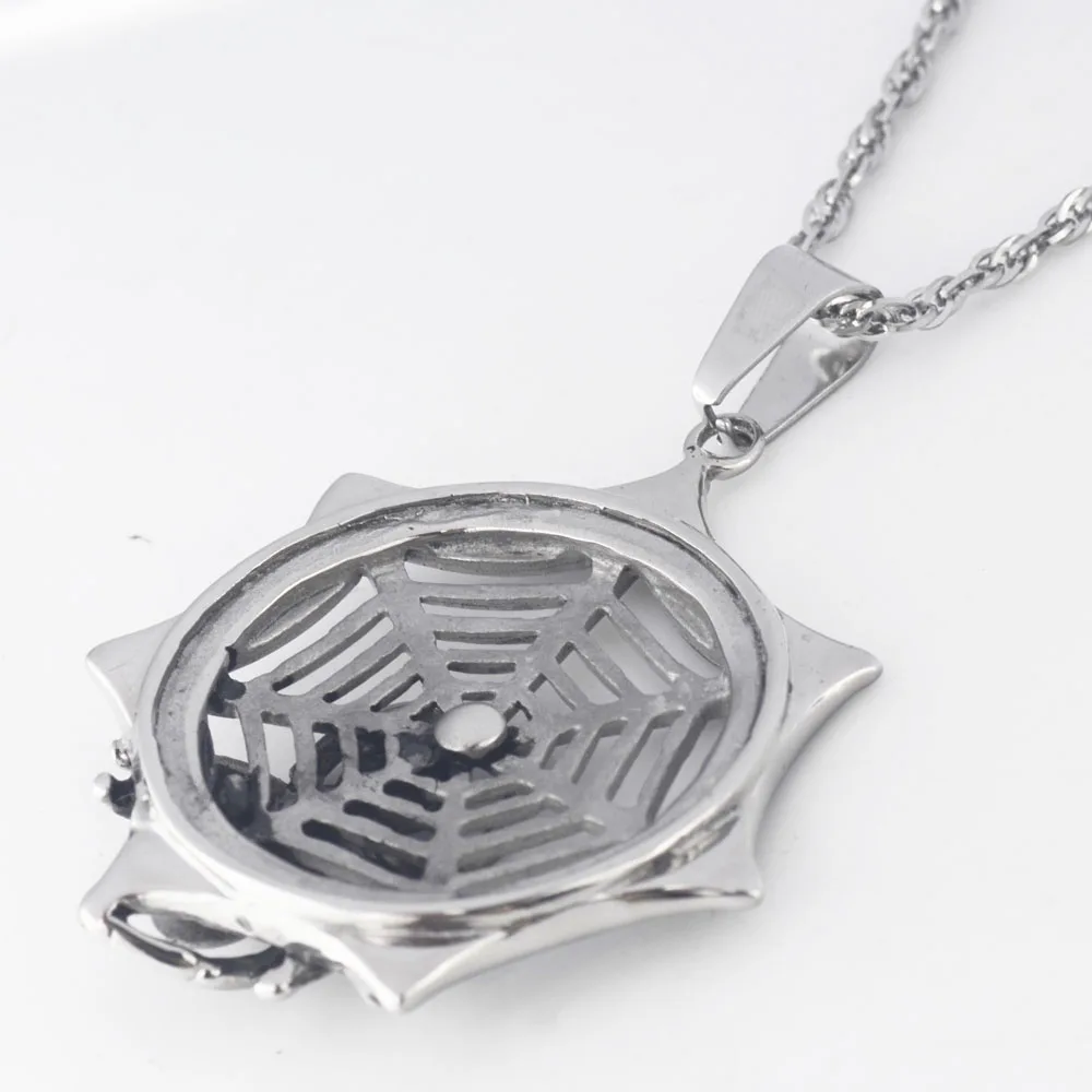 Мужское длинное ожерелье паук из нержавеющей стали|necklace jewelry|jewelry menjewelry for men |